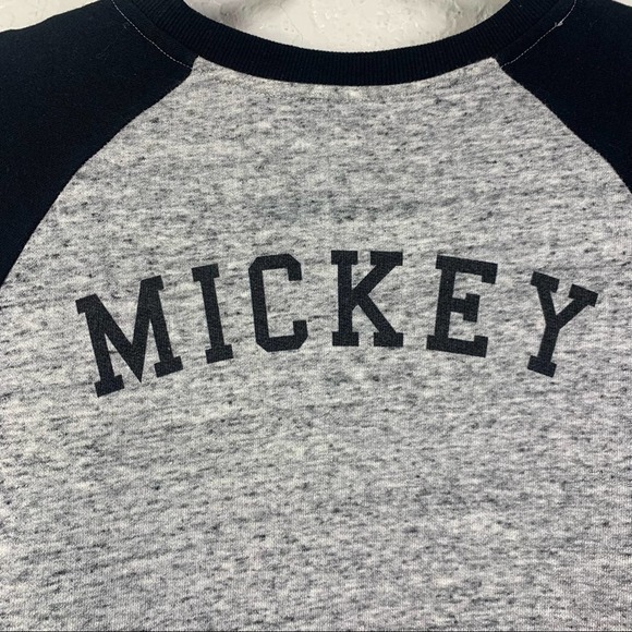 DISNEY Black & Gray Mickey Raglan Light Sweatshirt‎ - Picture 7 of 7